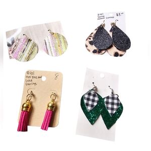 Bundle of 4 Lightweight Earrings‎